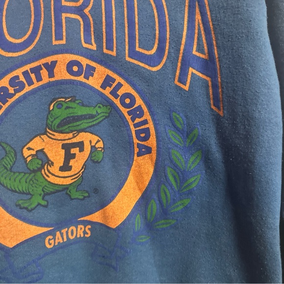 Vintage 90s Fruit of the Loom Blue Florida Gators Sweatshirt - Picture 5 of 16